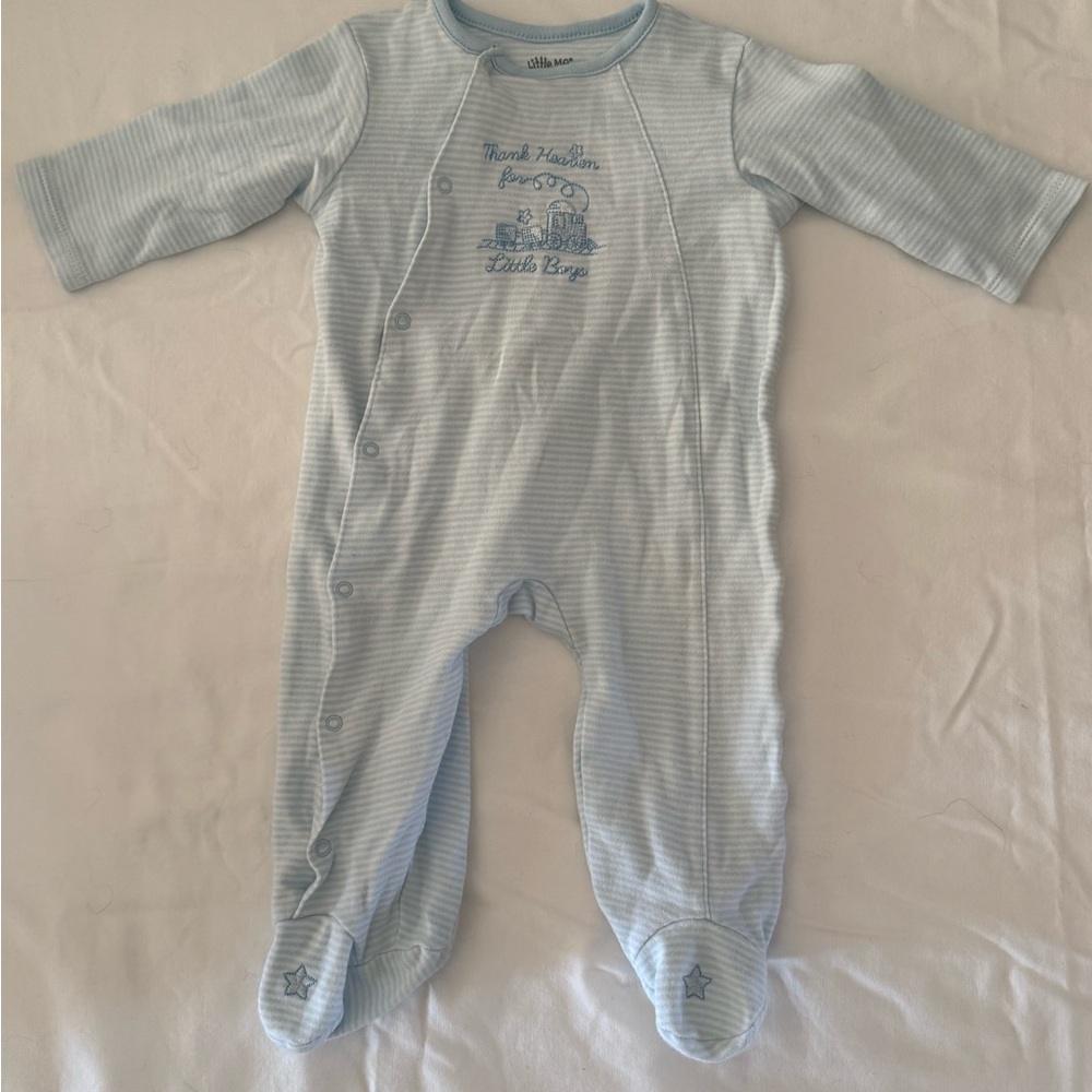 Little me! 9m Thank heaven for little boys footie pajamas.